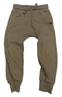 Hnědé tepláky s výšivkou Next