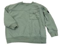 Khaki mikina s šusťákovou kapsou Next