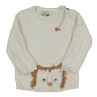 Bílý svetr s lvem F&F