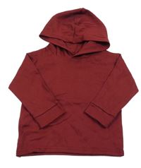 Vínové triko s kapucí