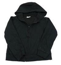 Černá propínací mikina s kapucí 