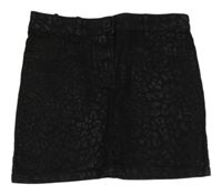 Černá vzorovaná riflová sukně Next