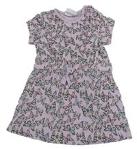 Lila vzorované šaty s motýlky Topomini