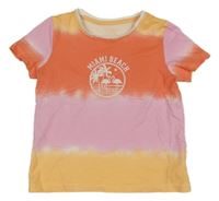 Růžovo-korálové tričko s nápisem Primark