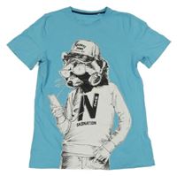 Světlemodré tričko s potiskem C&A