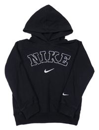 Černá lehká mikina s logem a kapucí - Nike
