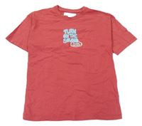 Cihlové tričko s nápisem Zara