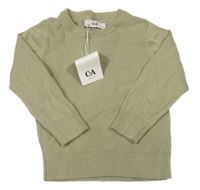Nové - khaki lehký svetr C&A
