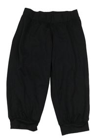 Černé sportovní crop lehké tepláky 