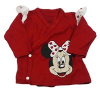 Červené zavinovací triko s Minnie 