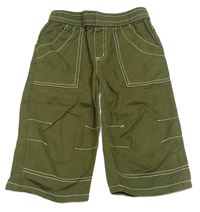 Khaki crop kalhoty 