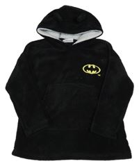 Černá plyšová oversize mikina s kapucí - Batman 
