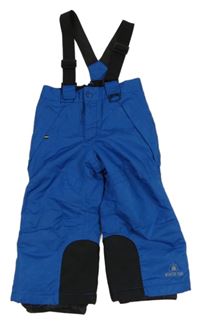 Tmavomodré šusťákové laclové oteplovačky Lupilu