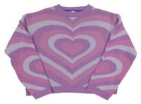 Filovo-světlemodrý svetr se srdíčkem Primark