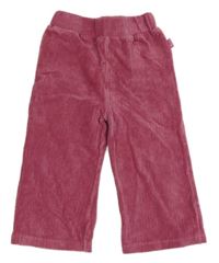 Růžové žebrované sametové tepláky Jojo Maman Bébé