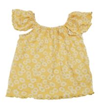 Žlutý květovaný top s volánky LC Waikiki