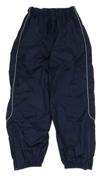 Tmavomodré šusťákové kalhoty 