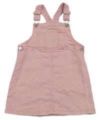 Světlerůžové riflové laclové šaty George