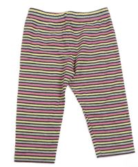 Černo-růžovo-žluté pruhované legíny M&S
