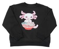 Černá mikina s Axolotlem 