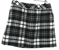 Dámská černo-bílá kostkovaná vlněná sukně zn. Up2Fashion 