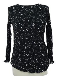 Dámská černá hvězdičkovaná těhotenská halenka H&M