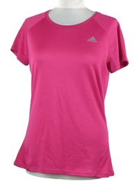 Dámské neonově růžové sportovní funkční tričko Adidas 