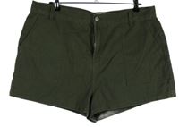 Dámské khaki riflové kraťasy New Look