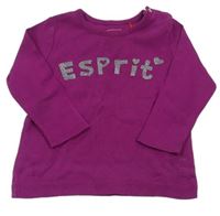 Fuchsiové triko s logem Esprit