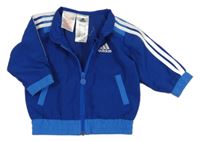 Tmavomodro-modrá šusťáková sportovní bunda s logem Adidas