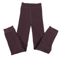 Mahagonové zateplené punčochové legíny 