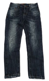 Tmavomodro-bílé rifle 