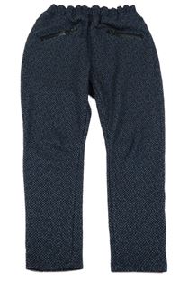 Tmavomodré melírované tepláky se zipy