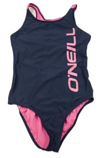 Tmavomodro-růžové plavky s logem O´neill