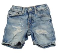 Modré riflové kraťasy s prošoupáním H&M