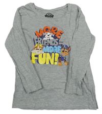 Šedé melírované triko s Tlapkovou Patrolou 