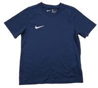 Tmavomodré sportovní funkční tričko Nike