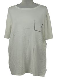 Dámské bílé svetrové tričko s kamínky Milano