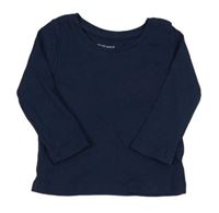 Tmavomodré žebrované triko Primark