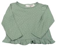 Světlekhaki puntíkaté triko H&M
