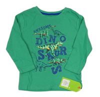 Zelené triko s dinosaury Rebel
