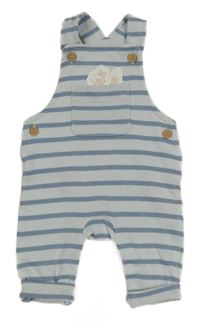 Světlemodré pruhované laclové tepláky s lišákem Mothercare