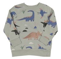 Šedá mikina s dinosaury George 