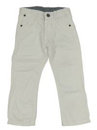 Bílé plátěné kalhoty Zara