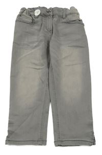 Nové - Šedé crop teplákové rifle Yigga