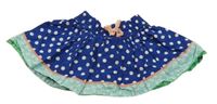 Modrá puntíkatá sukně 