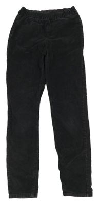 Tmavošedé elastické manšestráky H&M