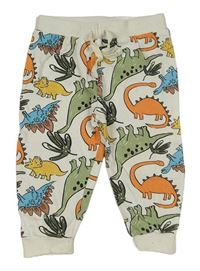 Smetanové tepláky s dinosaury Ergee