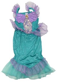 Kostým - Zeleno-fialové šaty - Ariel Disney