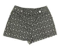 Černo-bílé vzorované pletené kraťasy Candy Couture 